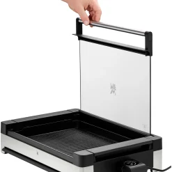 Elektrogrills|WMF Lono Tischgrill gerippt mit Glasdeckel