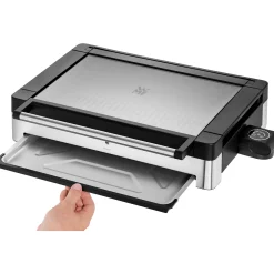Elektrogrills|WMF Lono Tischgrill gerippt mit Glasdeckel