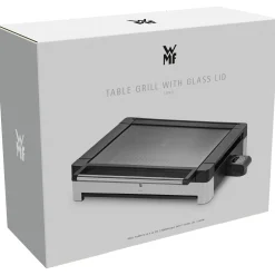 Elektrogrills|WMF Lono Tischgrill gerippt mit Glasdeckel